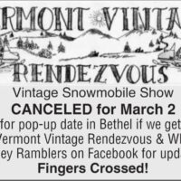 VERMONT VINTAGE RENDEZVOUS CANCELLED